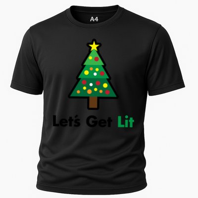 Let's Get Lit Funny Christmas Ing Xmas Lights Funny Gift Performance Shirt