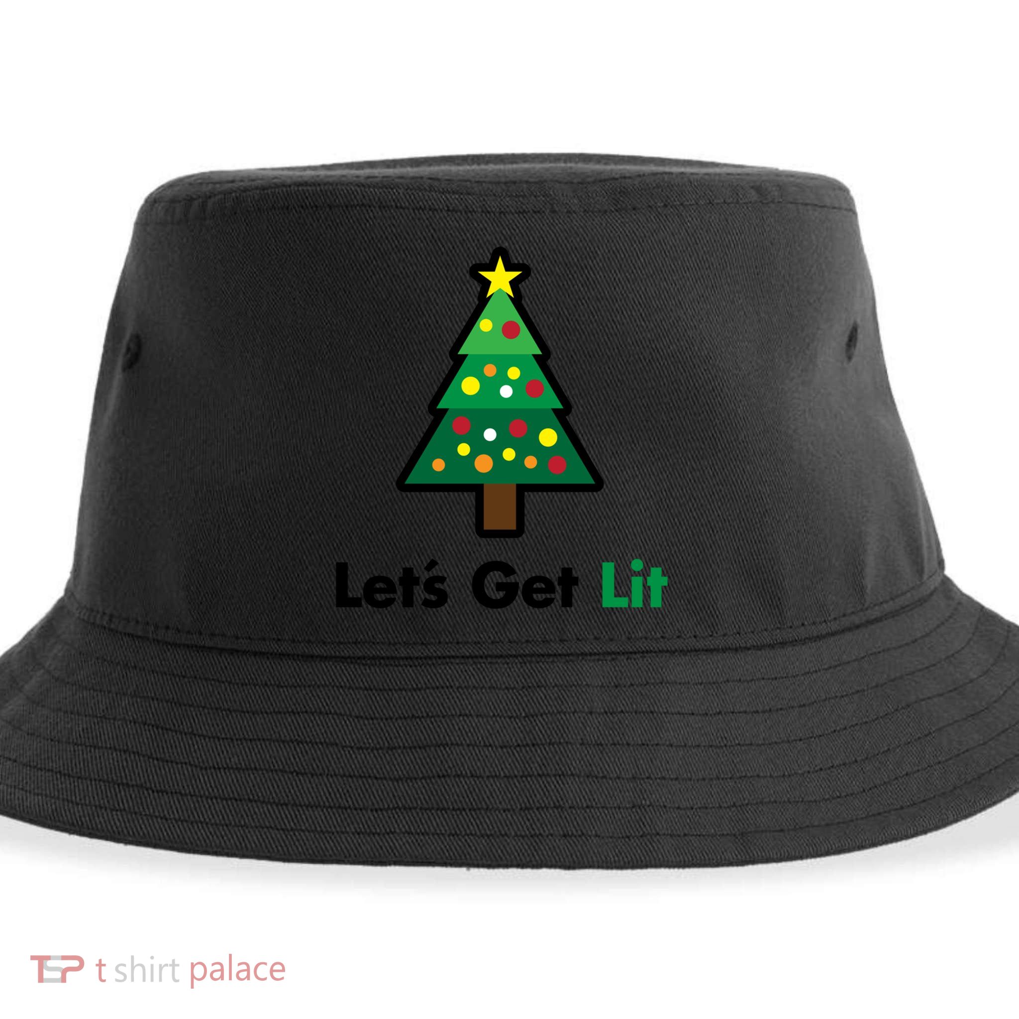 Let's Get Lit Funny Christmas Ing Xmas Lights Funny Gift Sustainable Bucket Hat