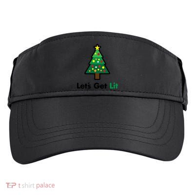 Let's Get Lit Funny Christmas Ing Xmas Lights Funny Gift Adult Drive Performance Visor