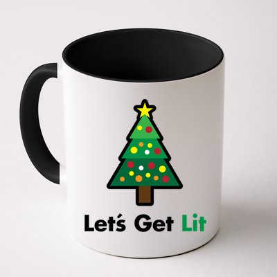 Let's Get Lit Funny Christmas Ing Xmas Lights Funny Gift Mug