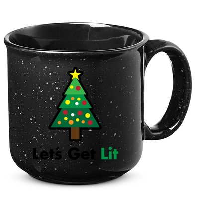 Let's Get Lit Funny Christmas Ing Xmas Lights Funny Gift 15oz Campfire Ceramic Mug