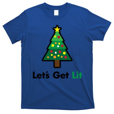 Let's Get Lit Funny Christmas Ing Xmas Lights Funny Gift T-Shirt