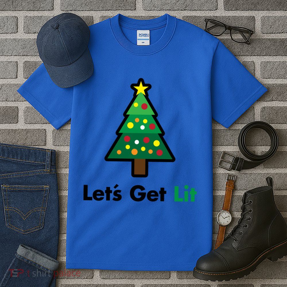 Let's Get Lit Funny Christmas Ing Xmas Lights Funny Gift Tall T-Shirt