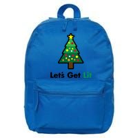 Let's Get Lit Funny Christmas Ing Xmas Lights Funny Gift 16 in Basic Backpack