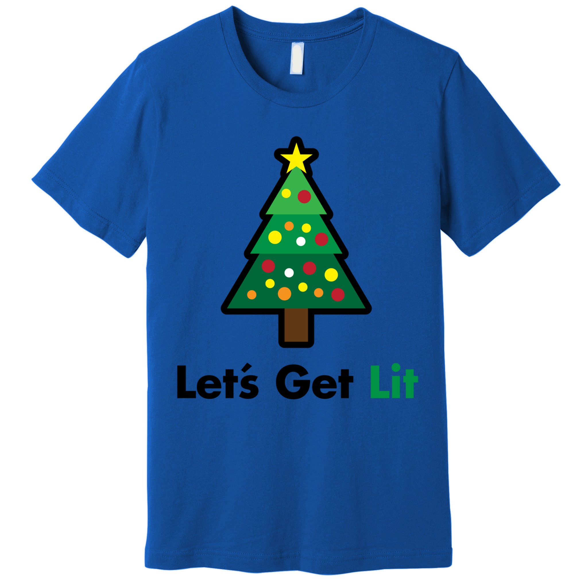 Let's Get Lit Funny Christmas Ing Xmas Lights Funny Gift Premium T-Shirt