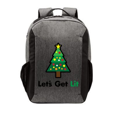 Let's Get Lit Funny Christmas Ing Xmas Lights Funny Gift Vector Backpack