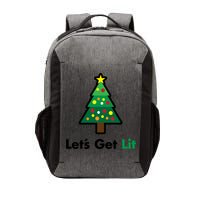 Let's Get Lit Funny Christmas Ing Xmas Lights Funny Gift Vector Backpack