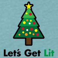 Let's Get Lit Funny Christmas Ing Xmas Lights Funny Gift Sueded Cloud Jersey T-Shirt