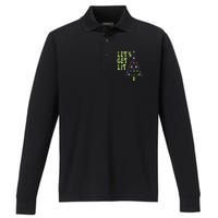 LetS Get Lit Adult Funny Christmas Performance Long Sleeve Polo