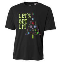 LetS Get Lit Adult Funny Christmas Cooling Performance Crew T-Shirt