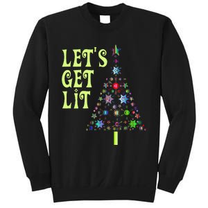 LetS Get Lit Adult Funny Christmas Sweatshirt