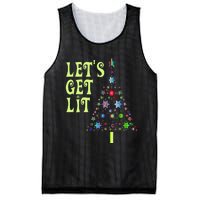 LetS Get Lit Adult Funny Christmas Mesh Reversible Basketball Jersey Tank