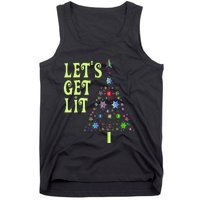 LetS Get Lit Adult Funny Christmas Tank Top