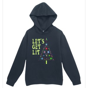 LetS Get Lit Adult Funny Christmas Urban Pullover Hoodie