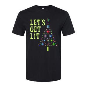 LetS Get Lit Adult Funny Christmas Softstyle CVC T-Shirt