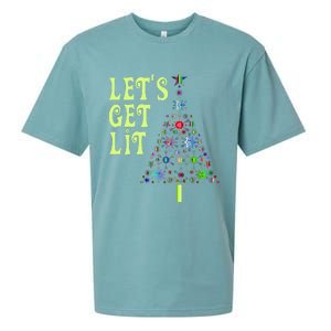 LetS Get Lit Adult Funny Christmas Sueded Cloud Jersey T-Shirt