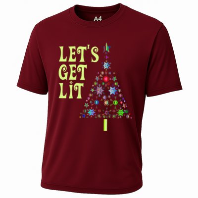 LetS Get Lit Adult Funny Christmas Performance Shirt