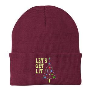 LetS Get Lit Adult Funny Christmas Knit Cap Winter Beanie