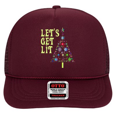 LetS Get Lit Adult Funny Christmas Trucker Hat