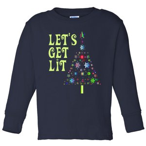 LetS Get Lit Adult Funny Christmas Toddler Long Sleeve Shirt