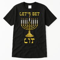 Lets Get Lit Chanukah Happy Hanukkah Funny Menorah Jewish Tall T-Shirt