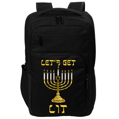 Lets Get Lit Chanukah Happy Hanukkah Funny Menorah Jewish Impact Tech Backpack