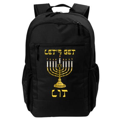 Lets Get Lit Chanukah Happy Hanukkah Funny Menorah Jewish Backpack