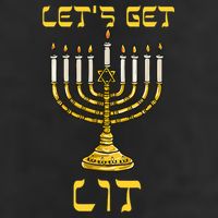 Lets Get Lit Chanukah Happy Hanukkah Funny Menorah Jewish Large Microfiber Waffle Golf Towel