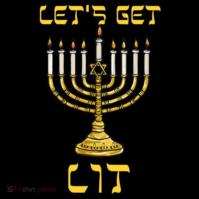 Lets Get Lit Chanukah Happy Hanukkah Funny Menorah Jewish Zip Tote Bag