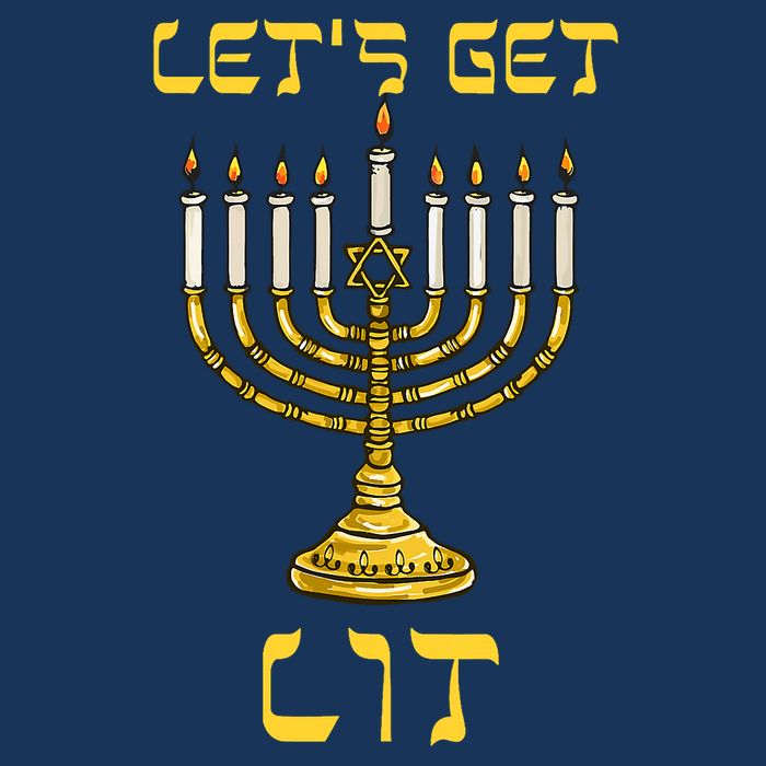 Lets Get Lit Chanukah Happy Hanukkah Funny Menorah Jewish Infant Baby Jersey Bodysuit