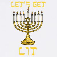 Lets Get Lit Chanukah Happy Hanukkah Funny Menorah Jewish Garment-Dyed Sweatshirt