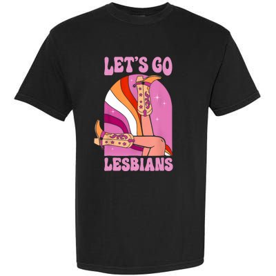 LetS Go Lesbians Lgbtq Lesbian Pride Month Cowgirl Garment-Dyed Heavyweight T-Shirt