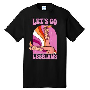 LetS Go Lesbians Lgbtq Lesbian Pride Month Cowgirl Tall T-Shirt