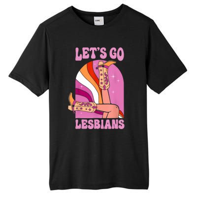 LetS Go Lesbians Lgbtq Lesbian Pride Month Cowgirl Tall Fusion ChromaSoft Performance T-Shirt