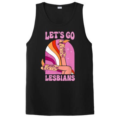 LetS Go Lesbians Lgbtq Lesbian Pride Month Cowgirl PosiCharge Competitor Tank