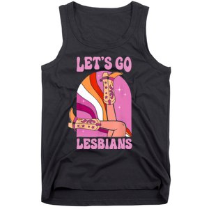 LetS Go Lesbians Lgbtq Lesbian Pride Month Cowgirl Tank Top