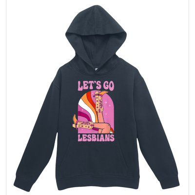 LetS Go Lesbians Lgbtq Lesbian Pride Month Cowgirl Urban Pullover Hoodie