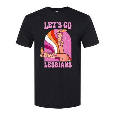 LetS Go Lesbians Lgbtq Lesbian Pride Month Cowgirl Softstyle CVC T-Shirt