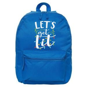 LetS Get Lit Christmas Lights Meaningful Gift 16 in Basic Backpack