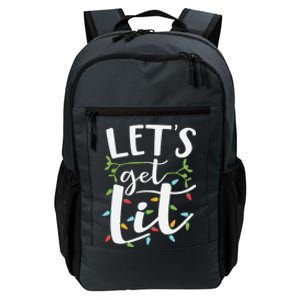 LetS Get Lit Christmas Lights Meaningful Gift Daily Commute Backpack