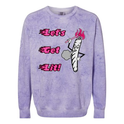 LetS Get Lit! Apparel Colorblast Crewneck Sweatshirt