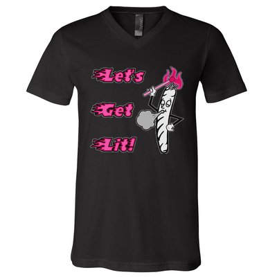 LetS Get Lit! Apparel V-Neck T-Shirt