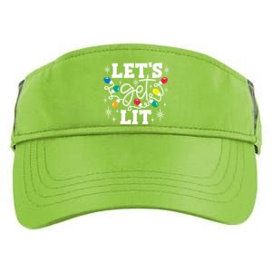 LetS Get Lit Christmas Lights Gift Adult Drive Performance Visor