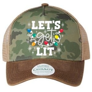 LetS Get Lit Christmas Lights Gift Legacy Tie Dye Trucker Hat