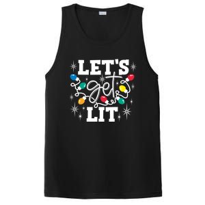 LetS Get Lit Christmas Lights Gift PosiCharge Competitor Tank