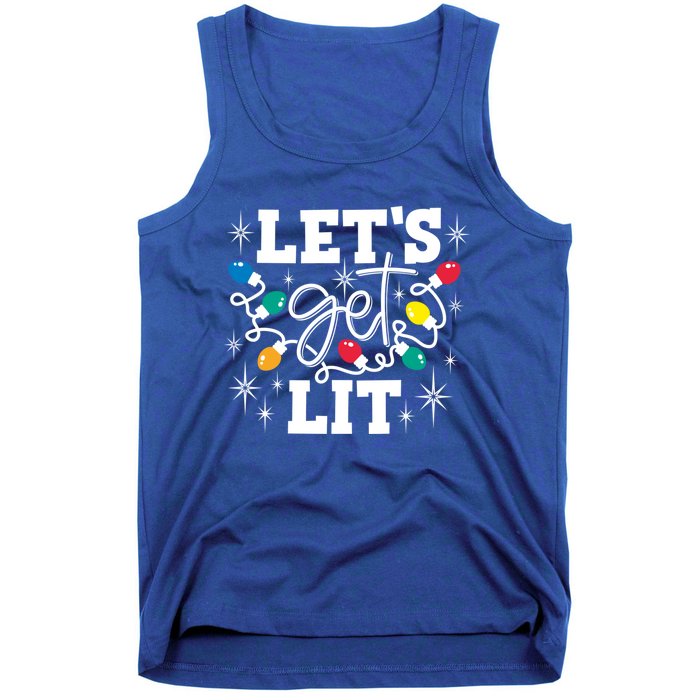 LetS Get Lit Christmas Lights Gift Tank Top