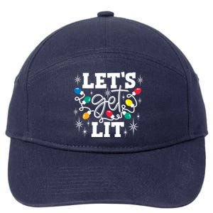 LetS Get Lit Christmas Lights Gift 7-Panel Snapback Hat