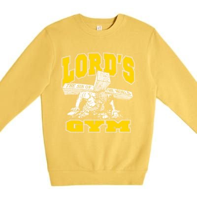 Lords Gym LordS The Sin Of World Jesus Gift Premium Crewneck Sweatshirt