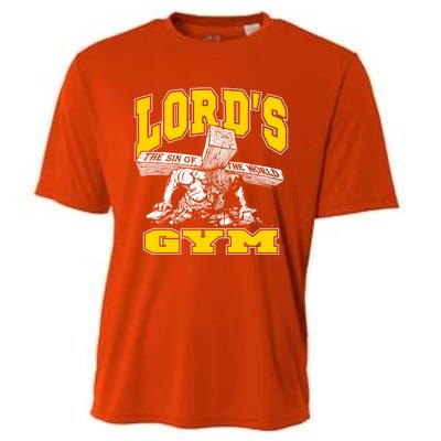 Lords Gym LordS The Sin Of World Jesus Gift Cooling Performance Crew T-Shirt