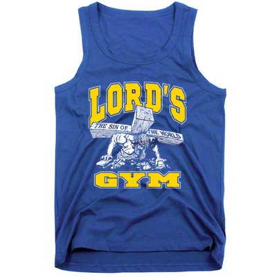 Lords Gym LordS The Sin Of World Jesus Gift Tank Top